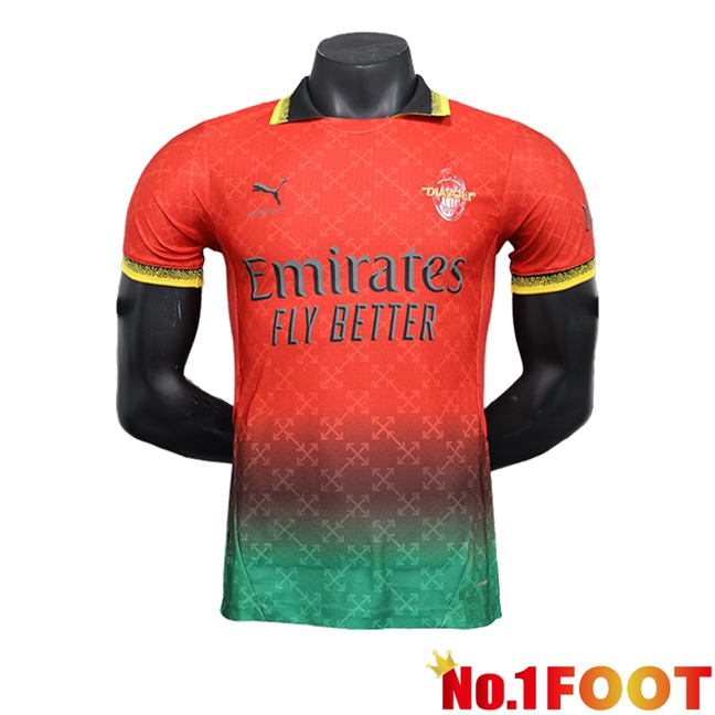 AC Milan Soccer Jersey Special Edition Red/Green 2024/2025 - Click Image to Close