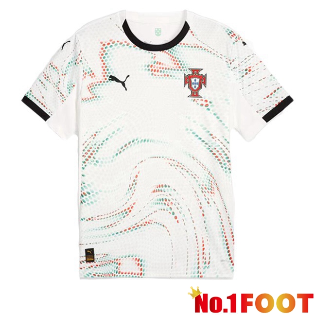 Portugal Away Soccer Jersey White 2025/2026