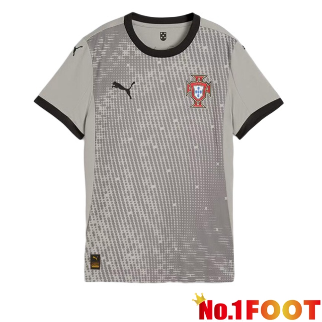 Portugal Goalkeeper Soccer Jersey Grey 2025/2026