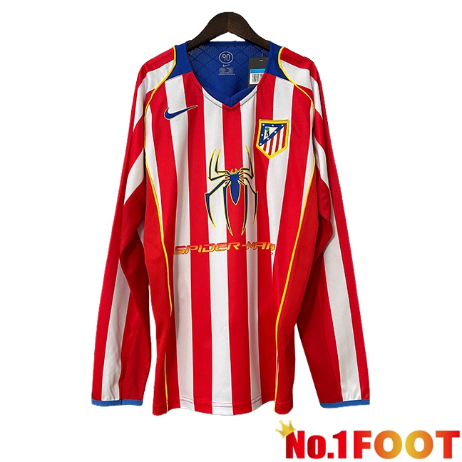 Atletico Madrid Retro Home Soccer Jersey Long sleeve 2004/2005