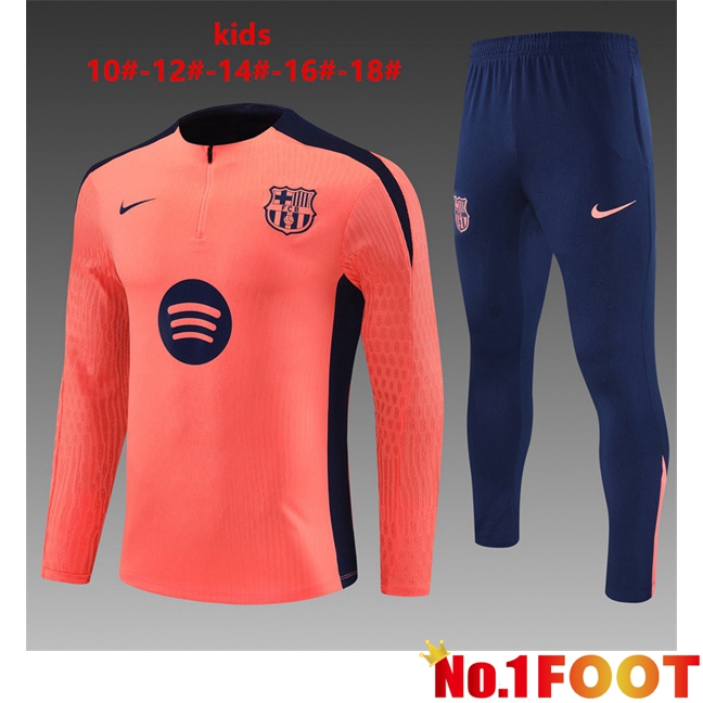 FC Barcelona Kids kit Training Tracksuit Orange 2025/2026