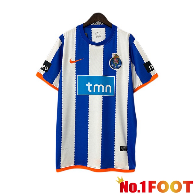 FC Porto Retro Home Soccer Jersey White Blue 2010-2011