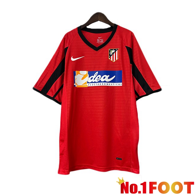 Atletico Madrid Retro Away Soccer Jersey Red 2001-2002