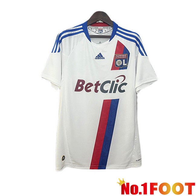 lyon OL Retro Home Soccer Jersey White 2010-2011