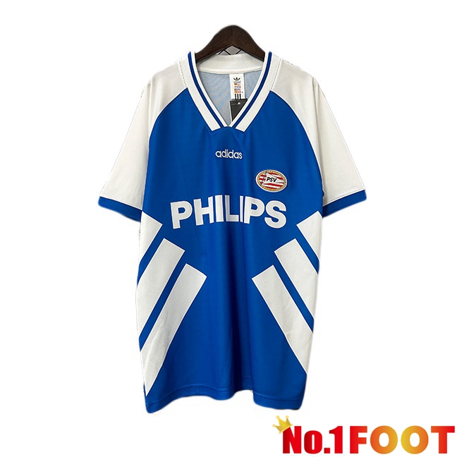 PSV Eindhoven Retro Away Soccer Jersey White Blue 1994