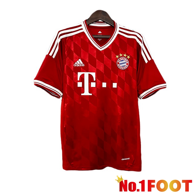 Bayern Munich Retro Home Soccer Jersey Red 2013-2014