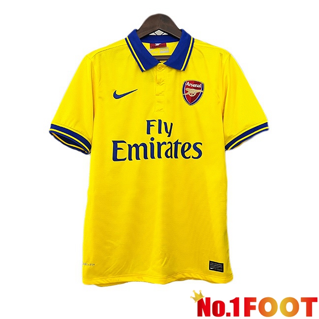 Arsenal Retro Away Soccer Jersey Yellow 2013-2014