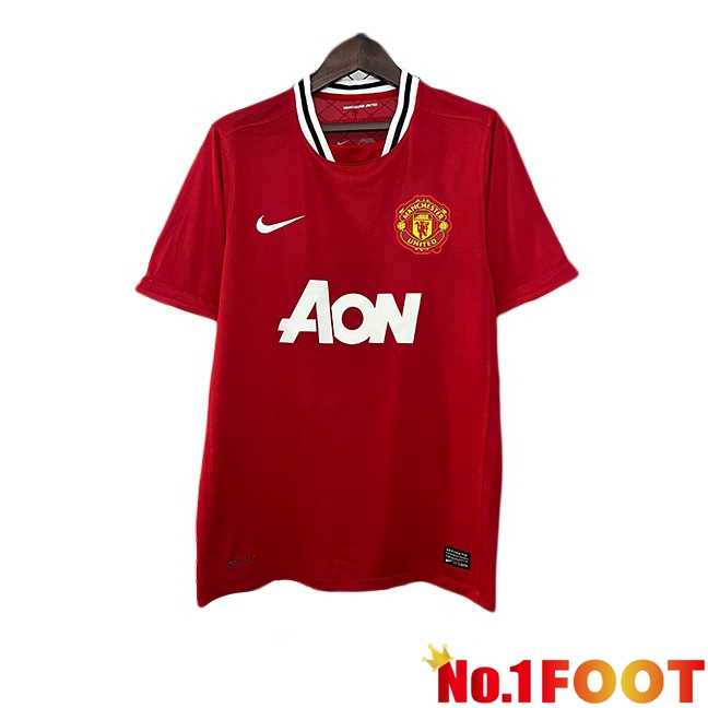 Manchester United Retro Home Soccer Jersey Red 2011-2012