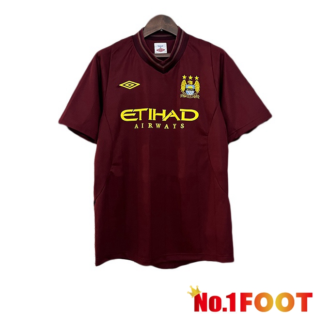 Manchester City Retro Away Soccer Jersey Brown 2012-2013