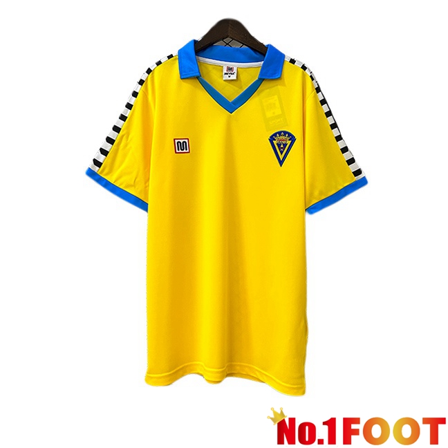 Cadiz CF Retro Home Soccer Jersey Yellow 1983-1984