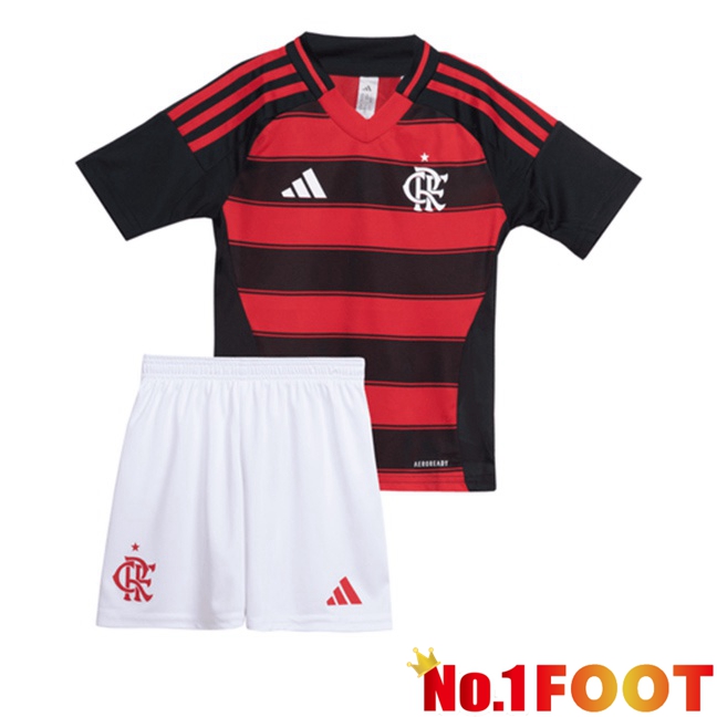 Flamengo Kids Home Soccer Jersey Red Black 2025/2026