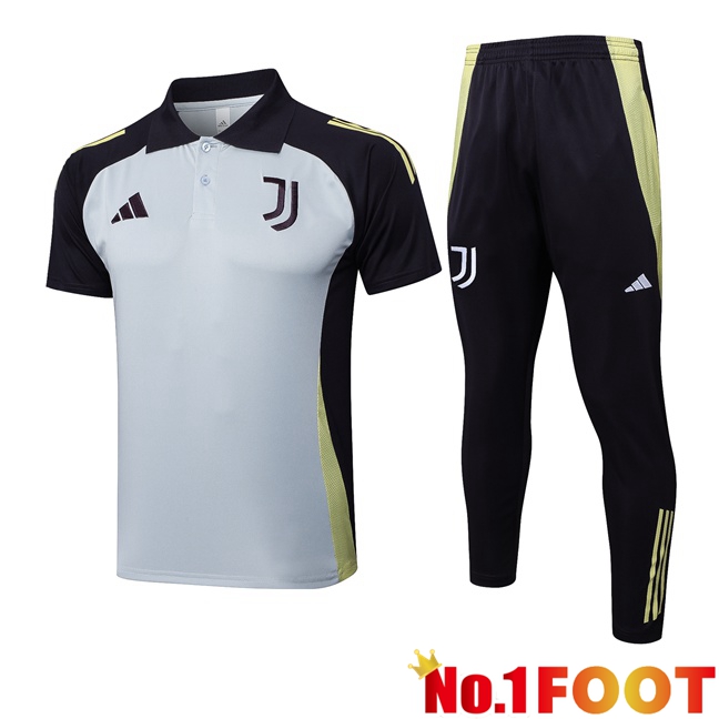 Juventus Soccer Polo + Training Pants Grey 2025/2026