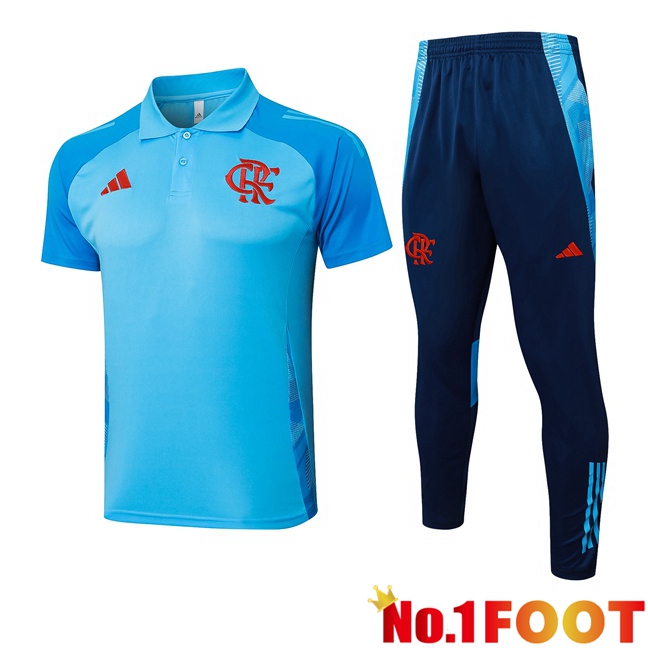 Flamengo Soccer Polo + Training Pants Blue 2025/2026