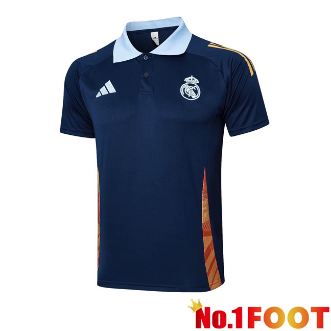 Real Madrid Soccer Polo Blue Royal 2025/2026 - Click Image to Close