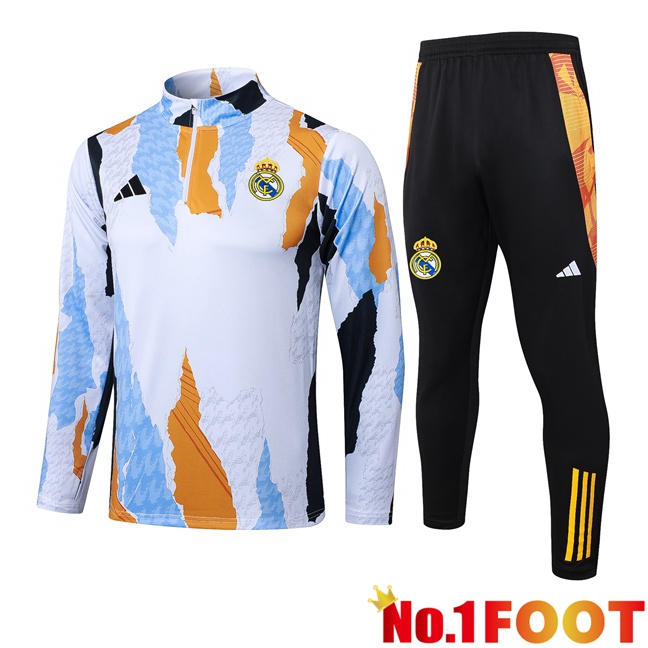 Real Madrid kit Training Tracksuit White Yellow 2025/2026