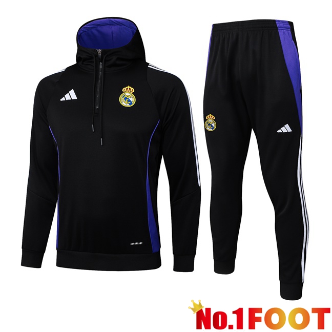 Real Madrid Training Tracksuit Hoodie Black 2025/2026