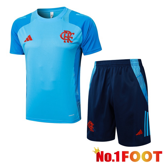 Flamengo kit Training T Shirt + Shorts Blue 2025/2026