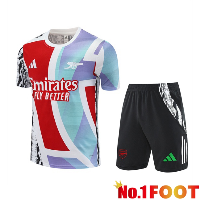 Arsenal kit Training T Shirt + Shorts Red White 2025/2026