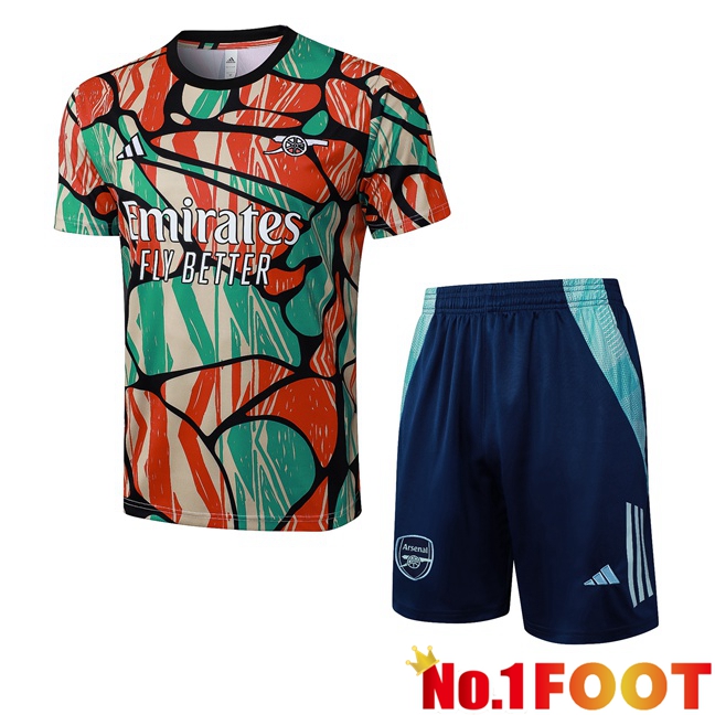 Arsenal kit Training T Shirt + Shorts Red Green 2025/2026