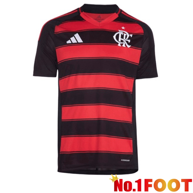 Flamengo Home Soccer Jersey Red Black 2025/2026