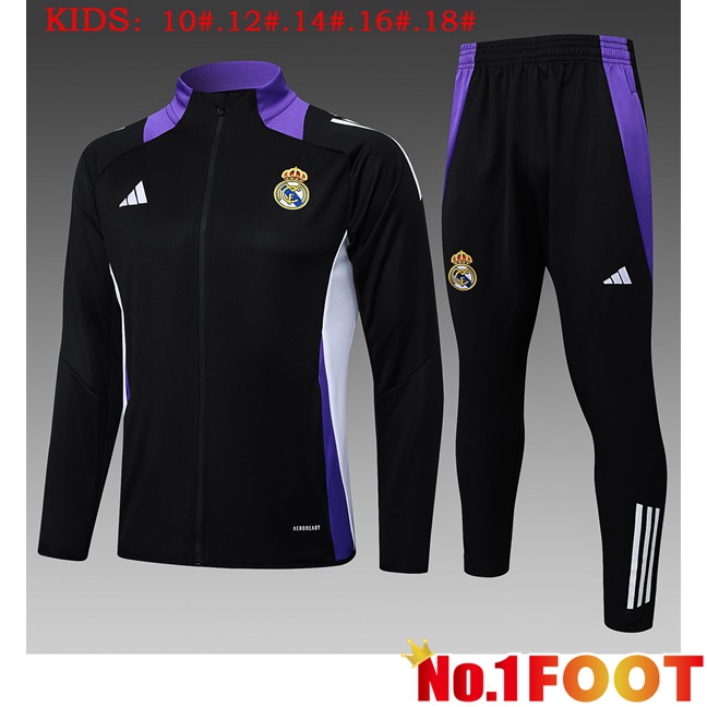 Real Madrid Kids kit Training Jacket Suit Black 2025/2026