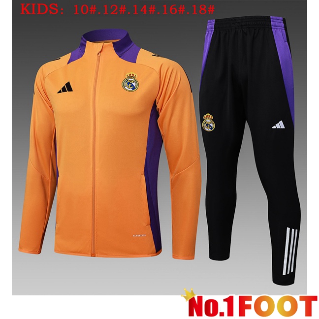 Real Madrid Kids kit Training Jacket Suit Yellow 2025/2026