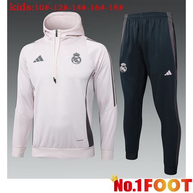 Real Madrid Kids Training Tracksuit Hoodie Pink 2025/2026