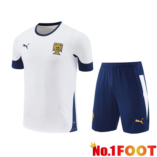 Portugal kit Training T Shirt + Shorts White 2025/2026