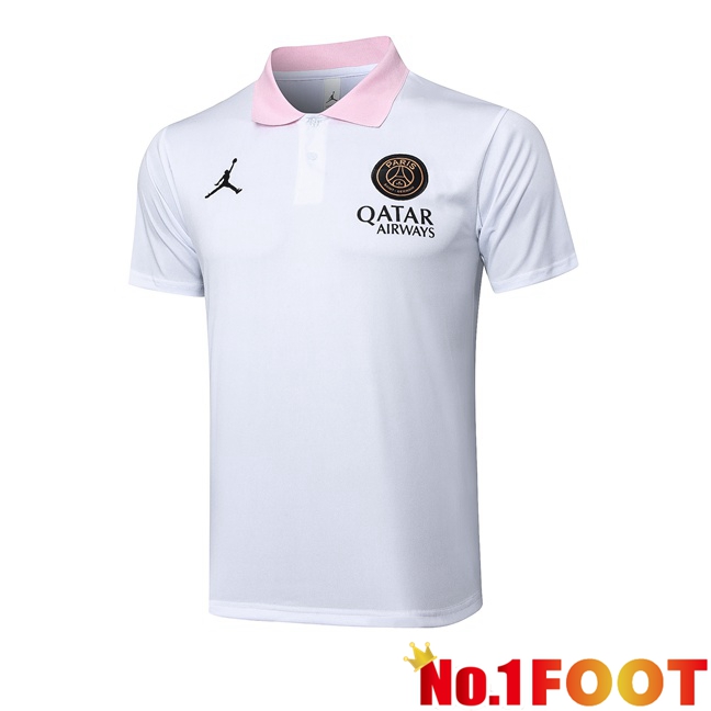 Jordan Paris PSG Soccer Polo White 2025/2026