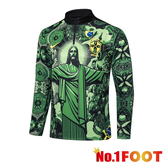 Brazil Training Sweatshirt Green Black 2025/2026