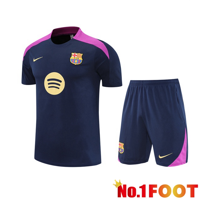 FC Barcelona kit Training T Shirt + Shorts Blue Royal 2025/2026