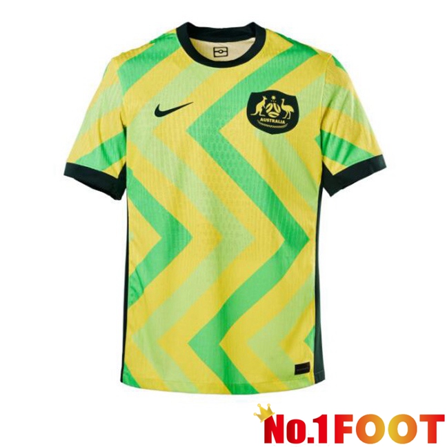 Australia Home Soccer Jersey Yellow Green 2025/2026