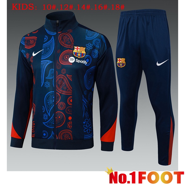 FC Barcelona Kids kit Training Jacket Suit Blue Royal 2025/2026