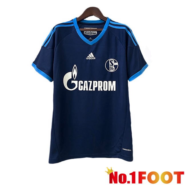 Schalke 04 Retro Away Soccer Jersey Blue 2010-2011