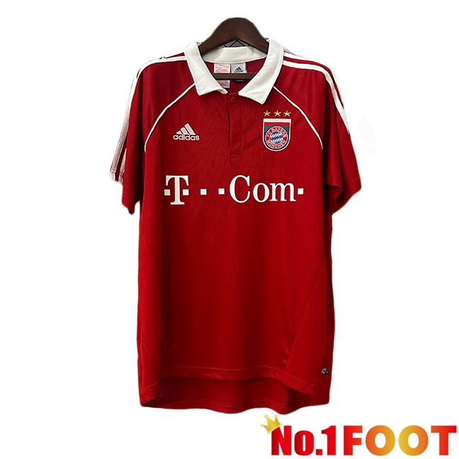 Bayern Munich Retro Home Soccer Jersey Red 2005-2006