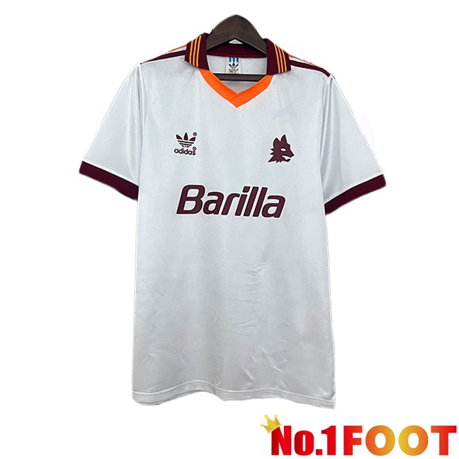 AS Rome Retro Away Soccer Jersey White 1992-1994