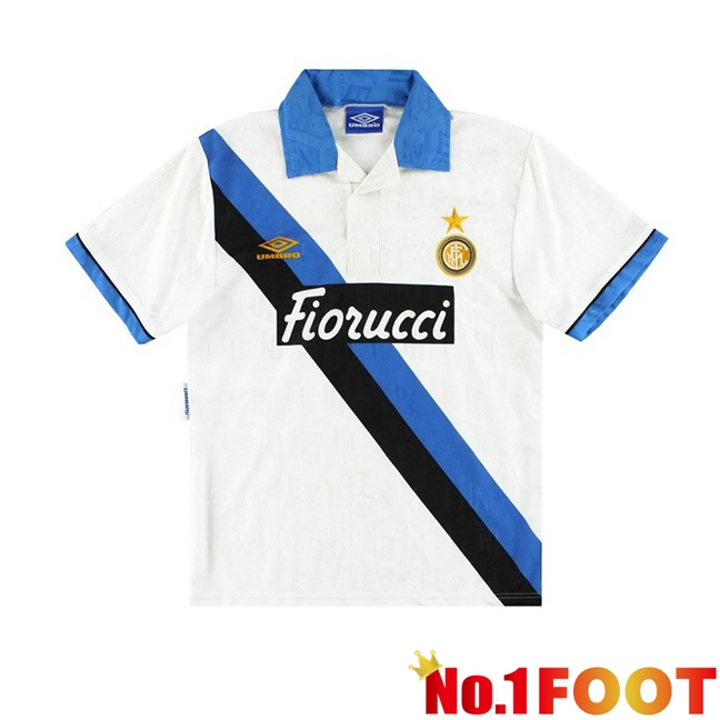 Inter Milan Retro Away Soccer Jersey White 1994-1995