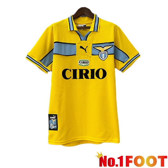 SS Lazio Retro Away Soccer Jersey Yellow 1998-1999