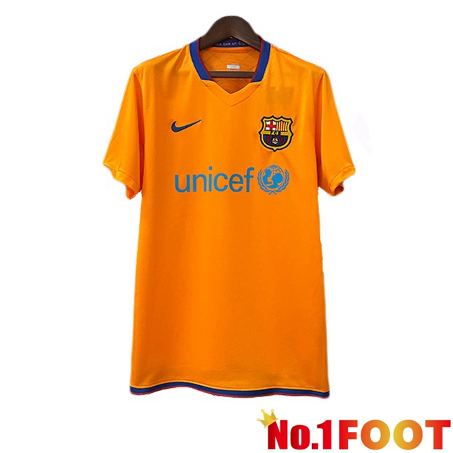 FC Barcelona Retro Away Soccer Jersey Yellow 2006-2007