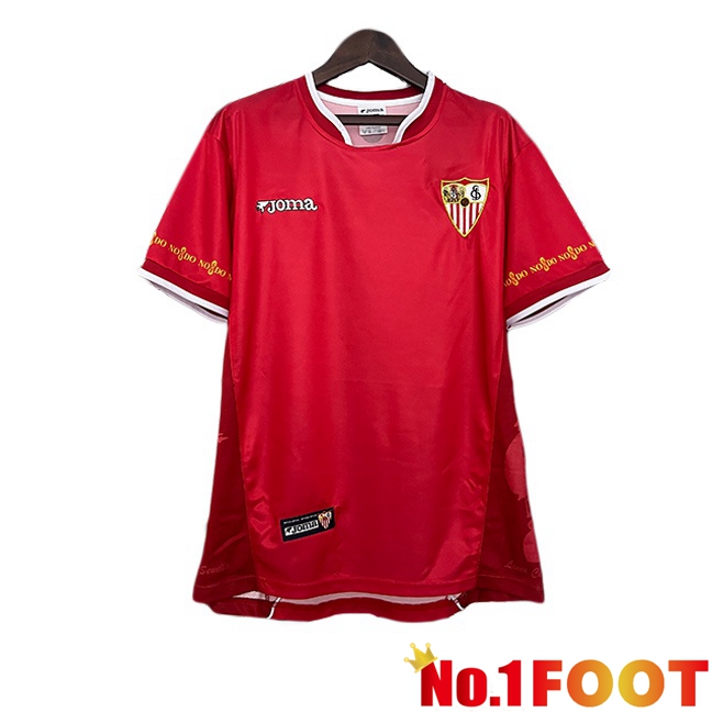 Sevilla FC Retro Away Soccer Jersey Red 2003-2004