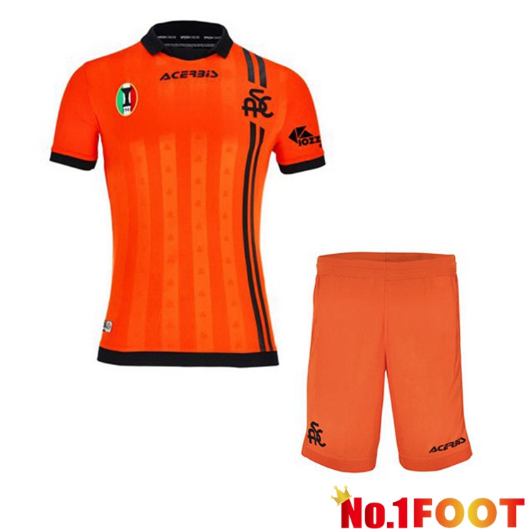 Spezia Calcio Kids Third Jersey Orange 21/22