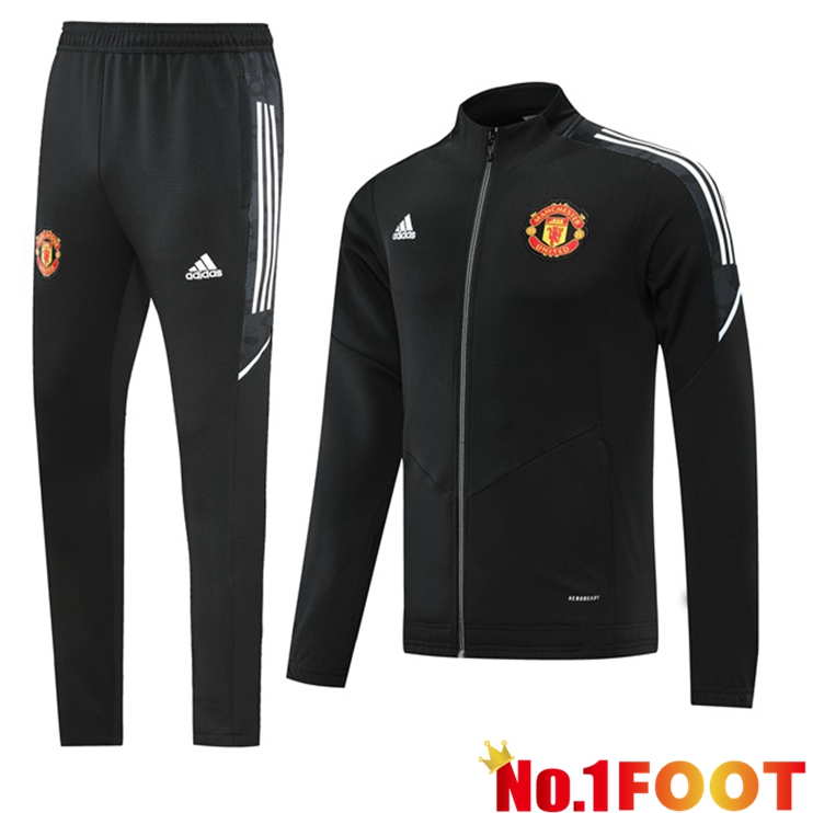 Manchester United Black Training Jacket Suit 2021-2022