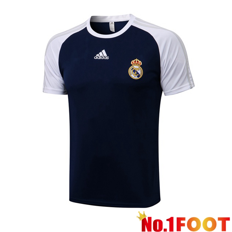 Real Madrid Training T-Shirts Blue Royal White 2021-2022