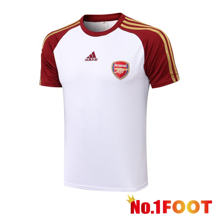 Arsenal Training T-Shirts Red White 2021-2022