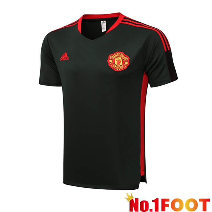 Manchester United Training T-Shirts Dark Green 2021-2022