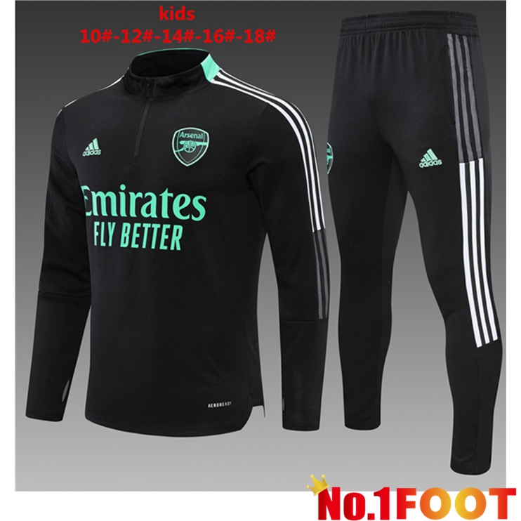 Arsenal Kids Black Training Tracksuit 2021-2022