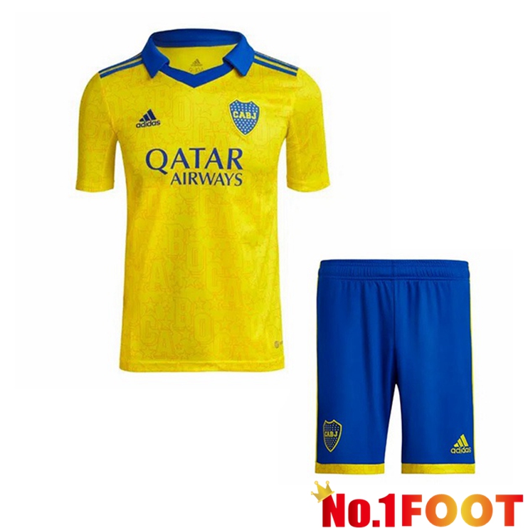 Boca Juniors Kids Third Yellow Jersey 2022/2023