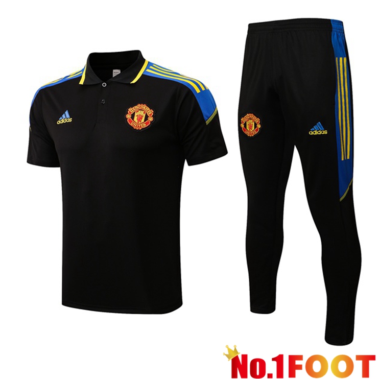 Manchester United + Pants Black Polo Shirt 2021/2022