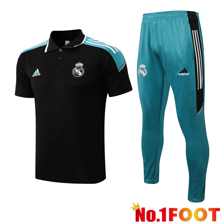 Real Madrid + Pants Black Green Polo Shirt 2021/2022