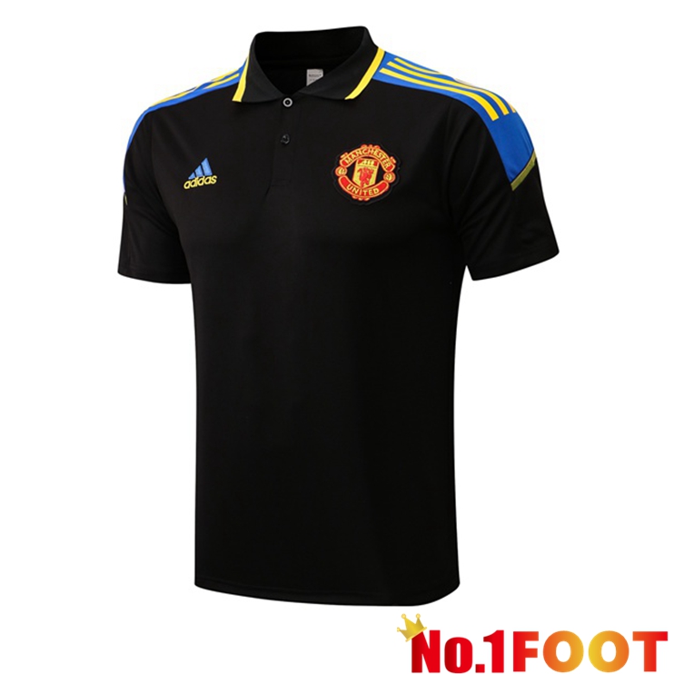 Manchester United Black Polo Shirt 2021/2022 - Click Image to Close